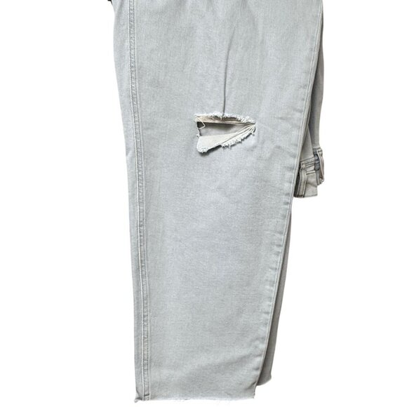 OLD NAVY Jeans Plus Size 22 Curvy Sky Hi Straight Blue Distressed Button Fly - Picture 6 of 13